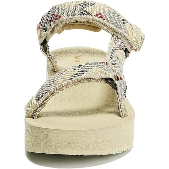 Women's Platform Sandals Casual Wedge Adjustable Velcro Arch Support Heeled - Picture 3 of 7